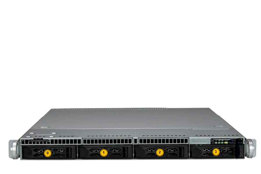 Supermicro 1U 4Bays Single AMD Rackmount Server - AS-1015CS-TNR